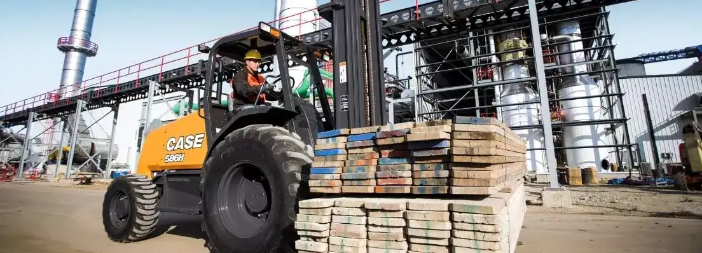 CASE forklift moving materials